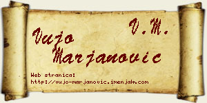 Vujo Marjanović vizit kartica
